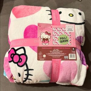 Hello Kitty Fleece Blanket - Pink, White, and Black